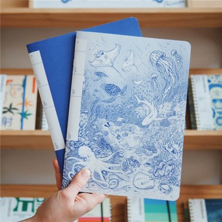 Libretas x2 GRANDES Punteadas Makers - Profundidades