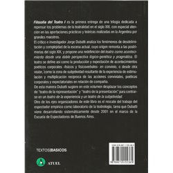 Libro. FILOSOFíA DEL TEATRO l. CONVIVIO, EXPERIENCIA, SUBJETIVIDAD