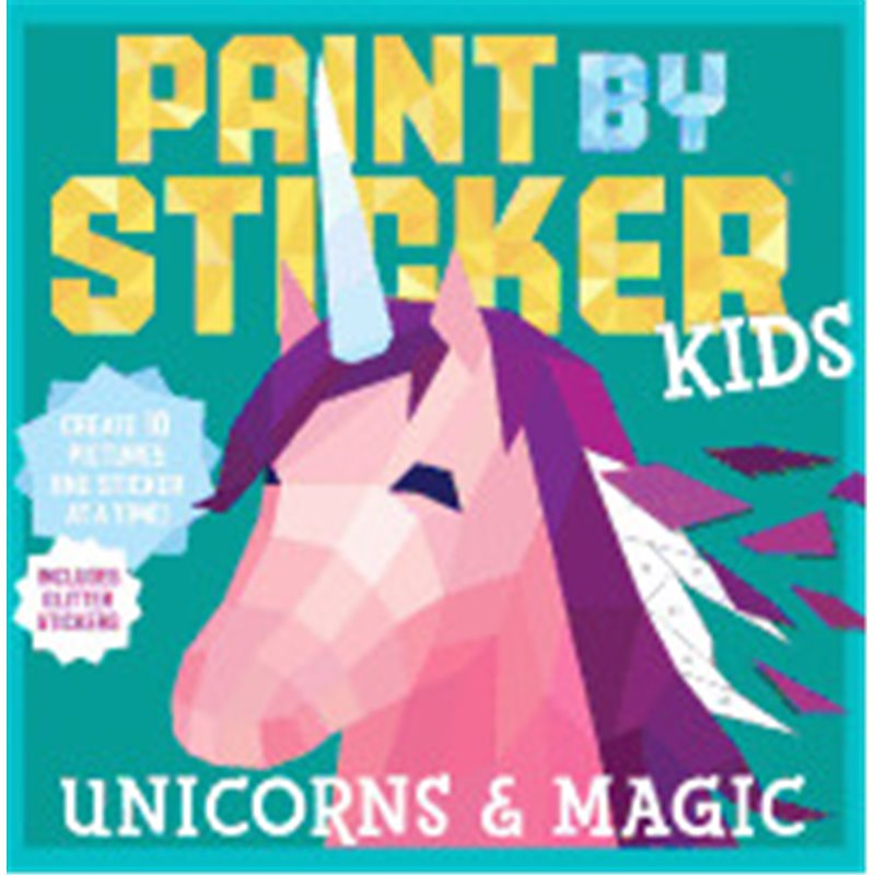 Libro. PAINT BY STICKER KIDS.  UNICORNS & MAGIC
