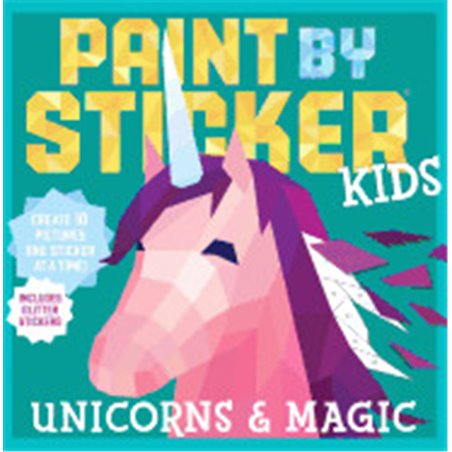 Libro. PAINT BY STICKER KIDS.  UNICORNS & MAGIC