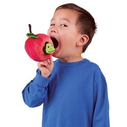 Títere. GUSANO EN MANZANA