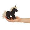 Títere de dedo. UNICORNIO NEGRO