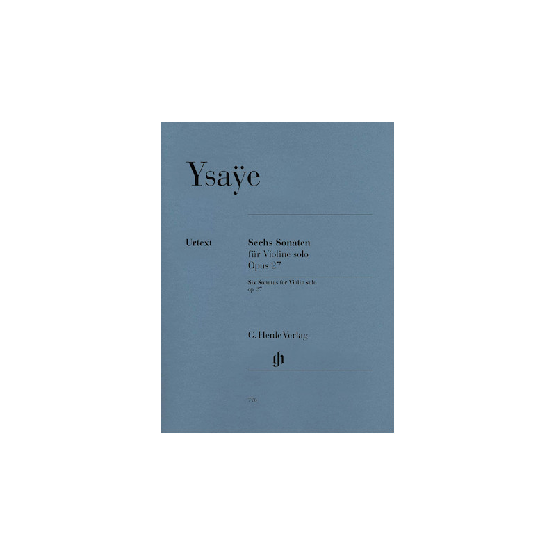 Partitura. YSAYE 6 Sonatas for Violin Solo Op. 27