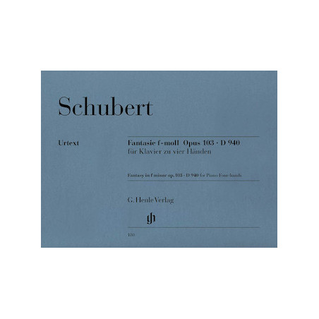 Partitura. SCHUBERT Fantasy in F Minor Op. 103 D 940 1 Piano, 4 Hands