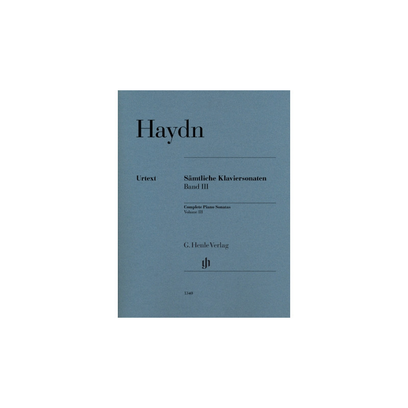 Partitura. HAYND Complete Piano Sonatas, Volume III Revised Edition with Fingering by 11 Pianists