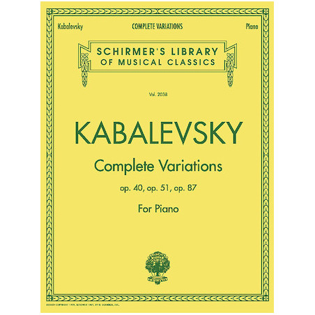 Partituras. KABALEVSKY COMPLETE VARIATIONS OP. 40, 51, 87 (PIANO)