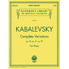 Partituras. KABALEVSKY COMPLETE VARIATIONS OP. 40, 51, 87 (PIANO)