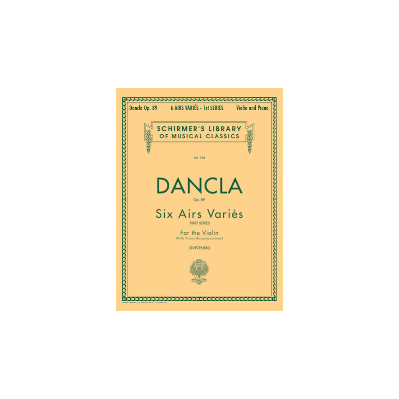 Partitura. DANCLA SIX AIRS VARIÉS OP. 89 (VIOLIN)