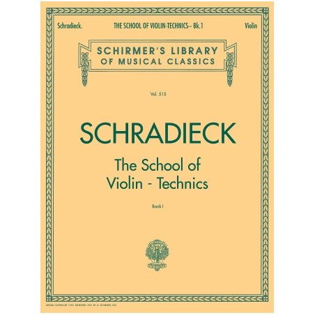 Partitura. SCHRADIECK THE SCHOOL OF VIOLIN-TECHNICS
