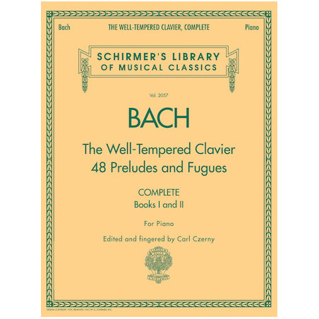 Libro. THE WELL-TEMPERED CLAVIER 48 PRELUDES AND FUGUES VOL. 2057 COMPLETE BOOKS I AND II FOR PIANO