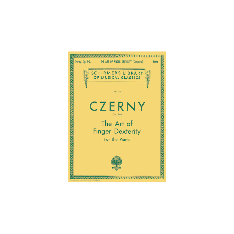 Partitura. CZERNY Art of Finger Dexterity, Op. 740 (Complete) Schirmer Library of Classics Volume 154
