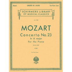 Partitura. MOZART Concerto No. 23 in A, K.488 Schirmer Library of Classics Volume 1584