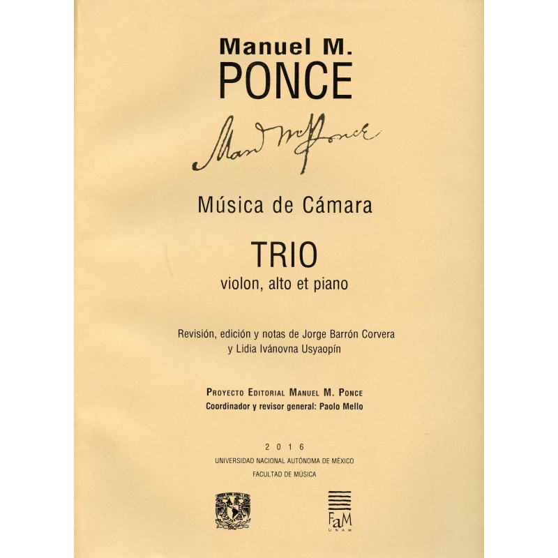 Libro. TRIO VIOLON, ALTO ET PIAN. MÚSICA DE CÁMARA