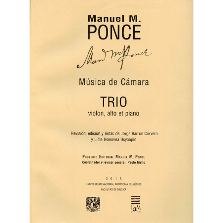 Libro. TRIO VIOLON, ALTO ET PIAN. MÚSICA DE CÁMARA