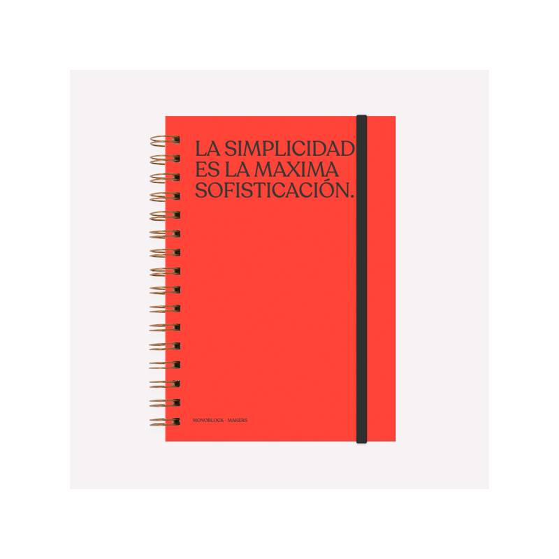 CUADERNO ANILLADO A5 RAYADO - MAKERS - SOFISTICACIÓN - (SIMPLICIDAD)