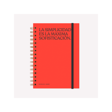 CUADERNO ANILLADO A5 RAYADO - MAKERS - SOFISTICACIÓN - (SIMPLICIDAD)