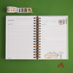 Agenda 2024 A5 Diaria Macanudo Día y noche