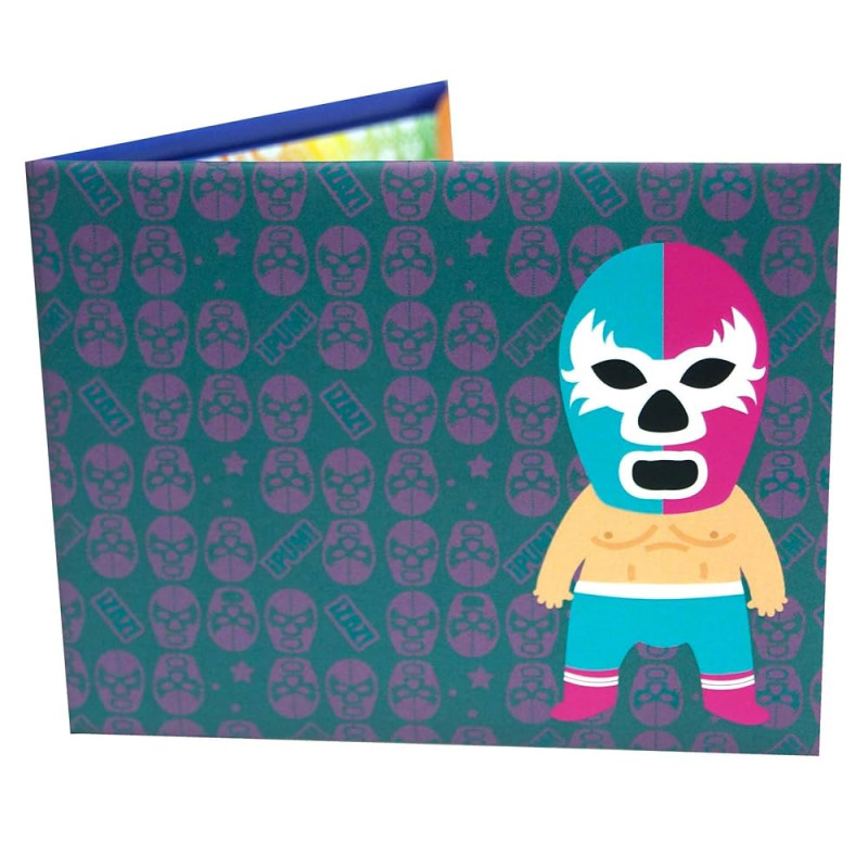 Cartera papel. SHISHITAS ROSA TURQUESA