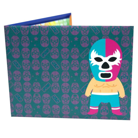 Cartera papel. SHISHITAS ROSA TURQUESA