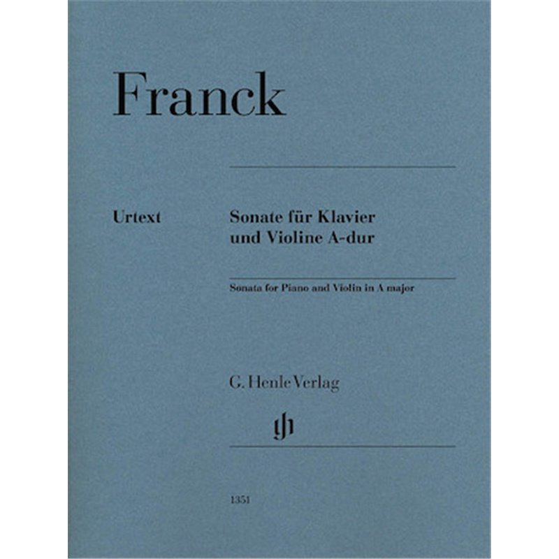 Partitura. Violin Sonata In A Major Violin And Piano. FRANCK