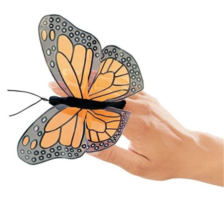 TÍTERE DE DEDO. MINI MARIPOSA MONARCA