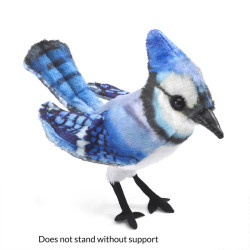 Títere de dedo. MINI ARRENDAJO AZUL