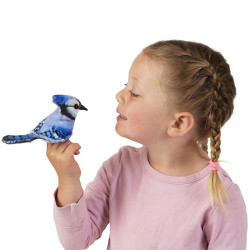 Títere de dedo. MINI ARRENDAJO AZUL