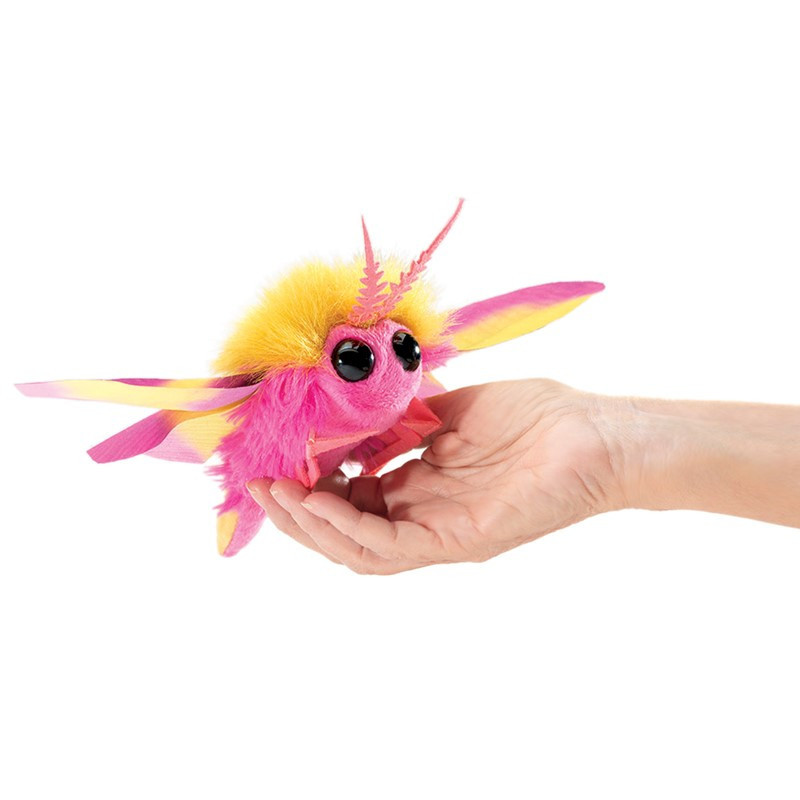 Títere de dedo. MINI POLILLA ARCE ROSADO
