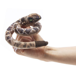 Títere de dedo. MINI SERPIENTE DE CASCABEL