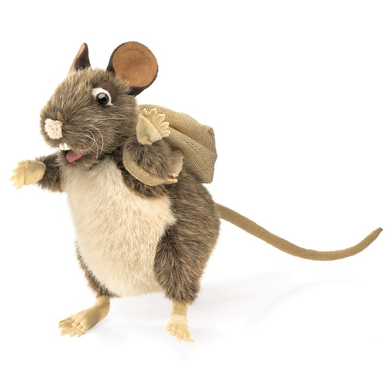 Títere. RATA CON MOCHILA