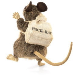 Títere. RATA CON MOCHILA