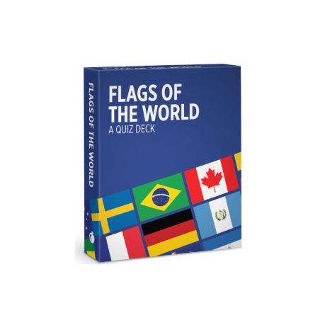 Juego de tarjetas de infografía. Flags of the World Knowledge Cards