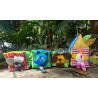 Cubo de encajar de formas, animales y colores