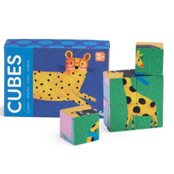 Rompecabezas. 6 cubos Les toupitis - Moulin Roty