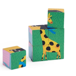 Rompecabezas. 6 cubos Les toupitis - Moulin Roty