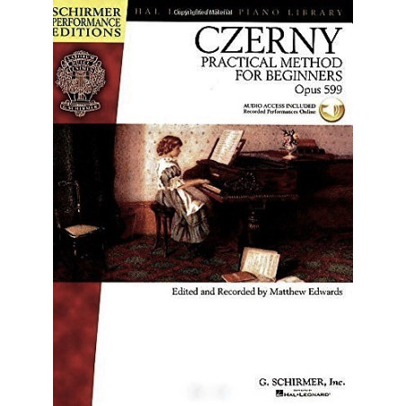 Partitura. CZERNY - PRACTICAL METHOD FOR BEGINNERS OPUS 599 (AUDIO ACCESS INCLUDED RECORDED PERFORMANCES ONLINE