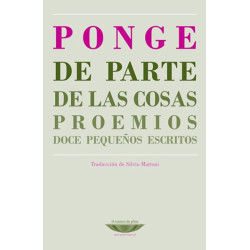 Libro. DE PARTE DE LAS COSAS - Francis Ponge