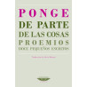 Libro. DE PARTE DE LAS COSAS - Francis Ponge