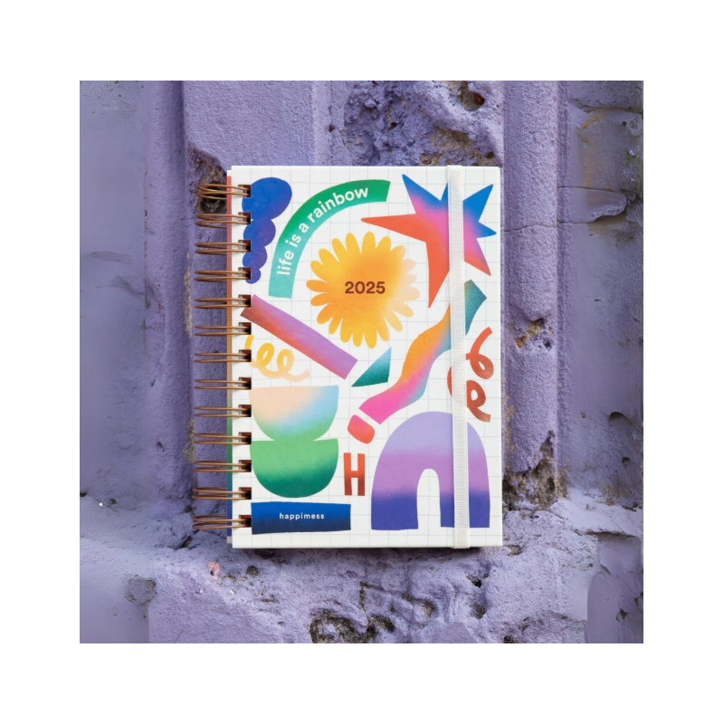 Agenda 2025. Life is a rainbow - 2 dias por página (pocket plus)