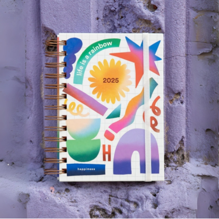 Agenda 2025. Life is a rainbow - 2 dias por página (pocket plus)