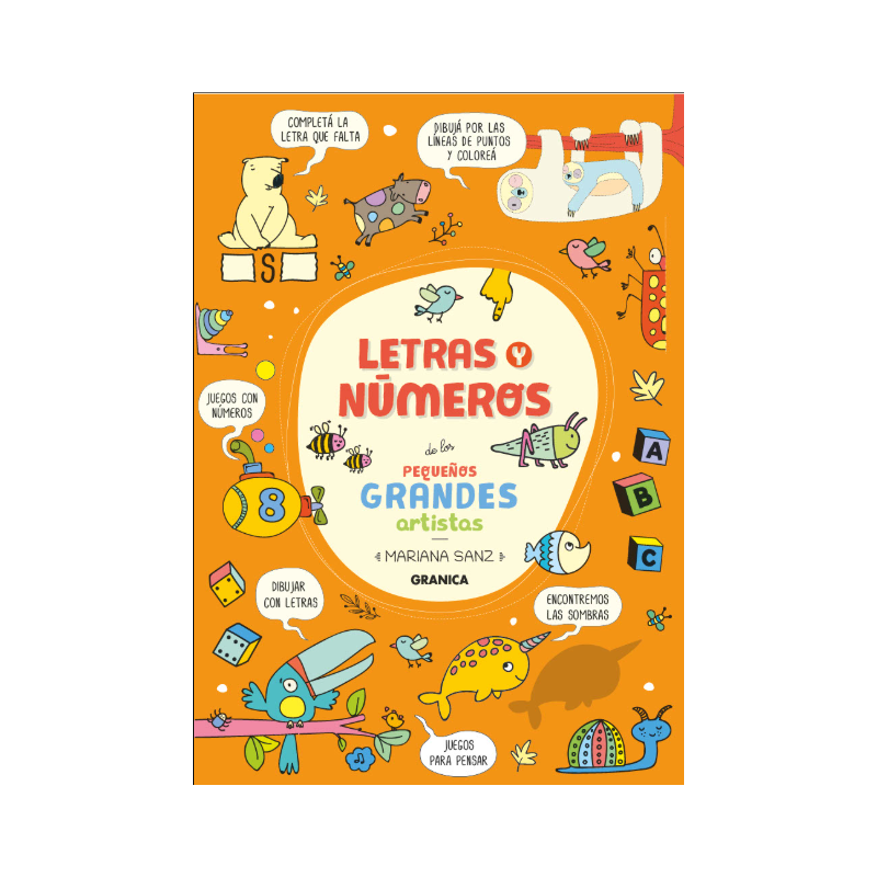 Libro. LETRAS Y NÚMEROS DE LOS PEQUEÑOS GRANDES ARTISTAS