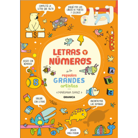 Libro. LETRAS Y NÚMEROS DE LOS PEQUEÑOS GRANDES ARTISTAS