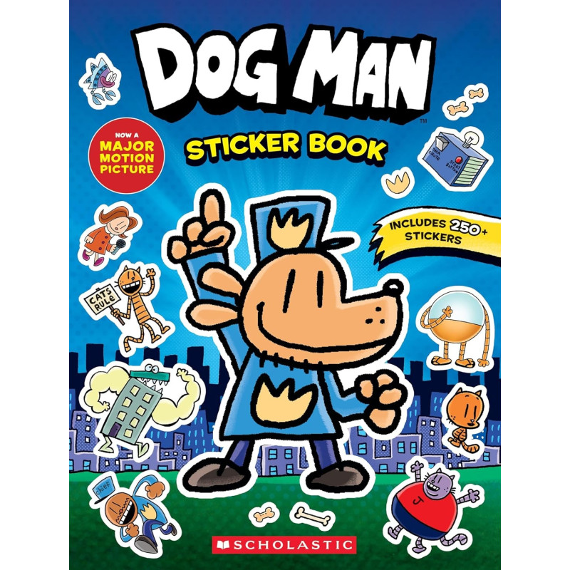 LIbro de sticker. DOG MAN - STICKER BOOK - (HOMBRE PERRO)