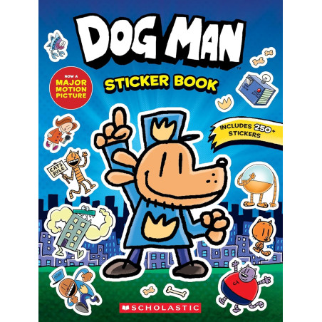 LIbro de sticker. DOG MAN - STICKER BOOK - (HOMBRE PERRO)