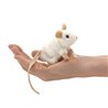 Títere de dedo. MINI RATÓN BLANCO