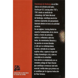 Libro. DRAMATURGIA DE HAMBURGO - G. E. LESSING