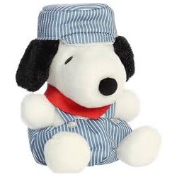 Muñeco. SNOOPY Ingeniero de tren. Palm Pals