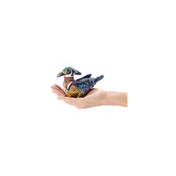 Títere de dedo. MINI PATO DE MADERA