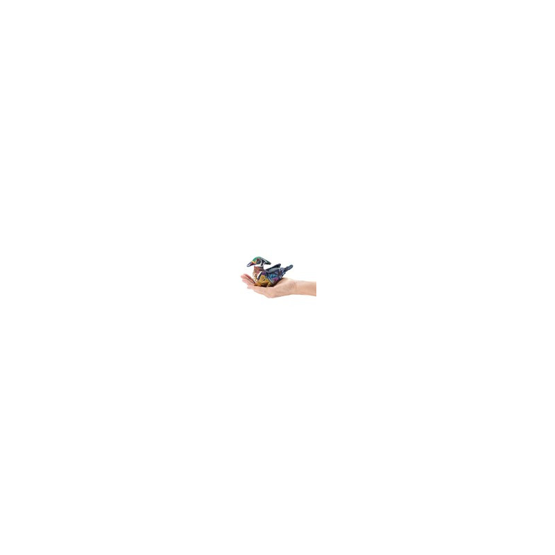 Títere de dedo. MINI PATO DE MADERA
