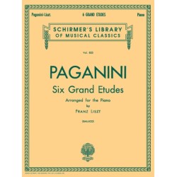 Partitura. 6 Grande Etudes after N. Paganini. Schirmer Library of Classics Volume 835